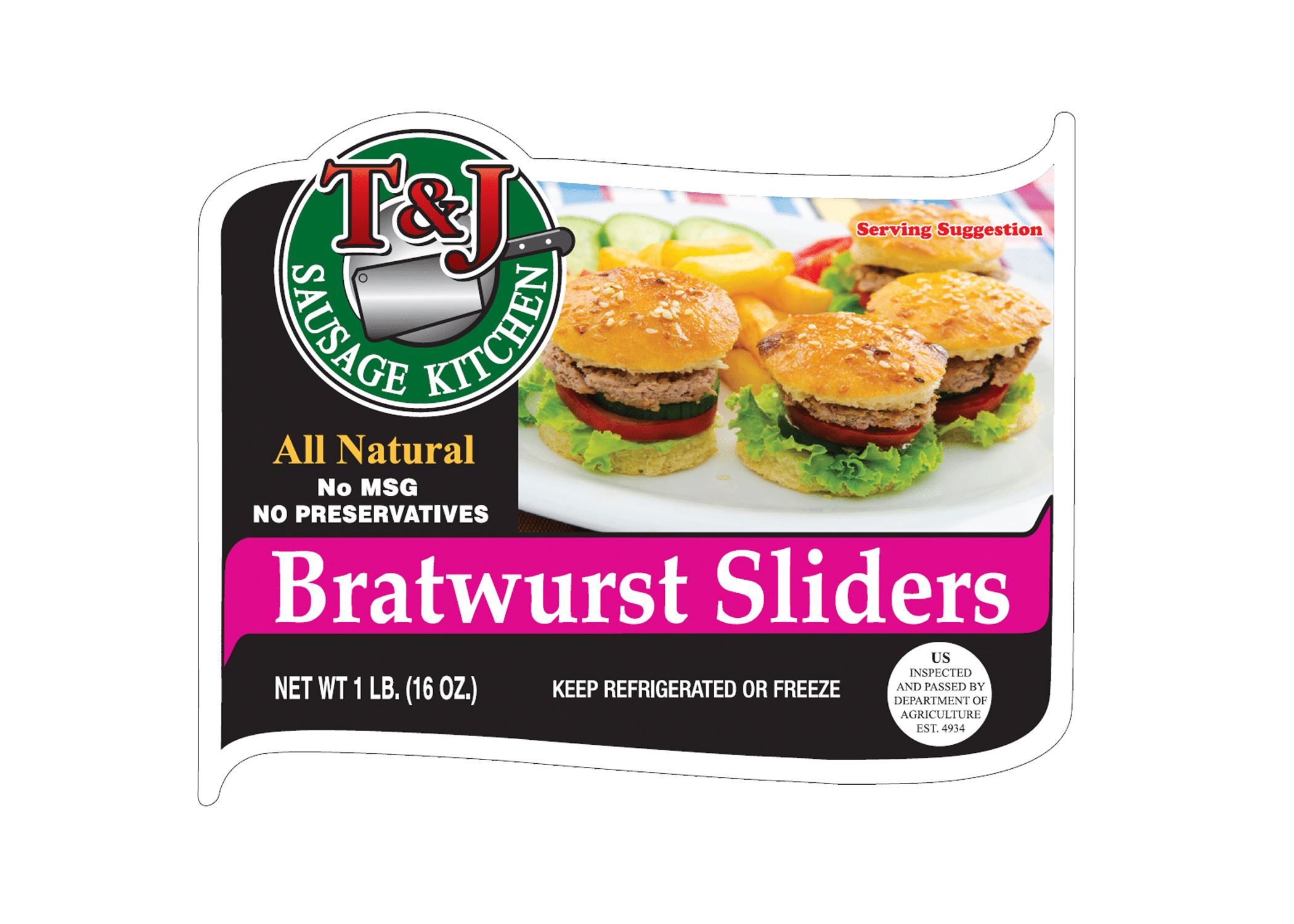 T & J Bratwurst Sliders (1 lb)