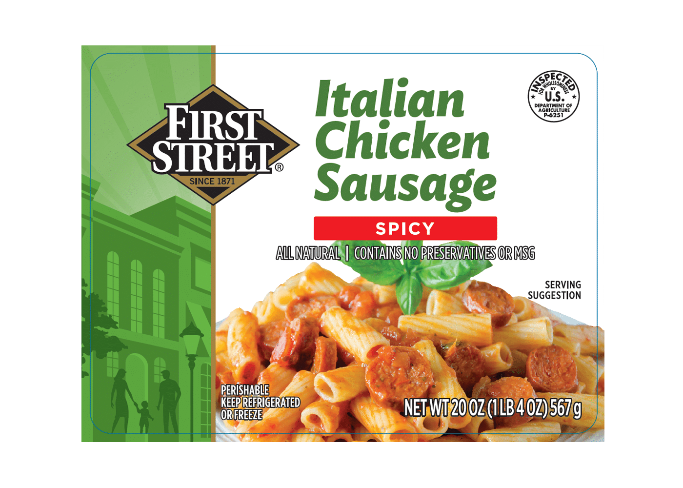 First Street Spicy Italian Chicken Sausage