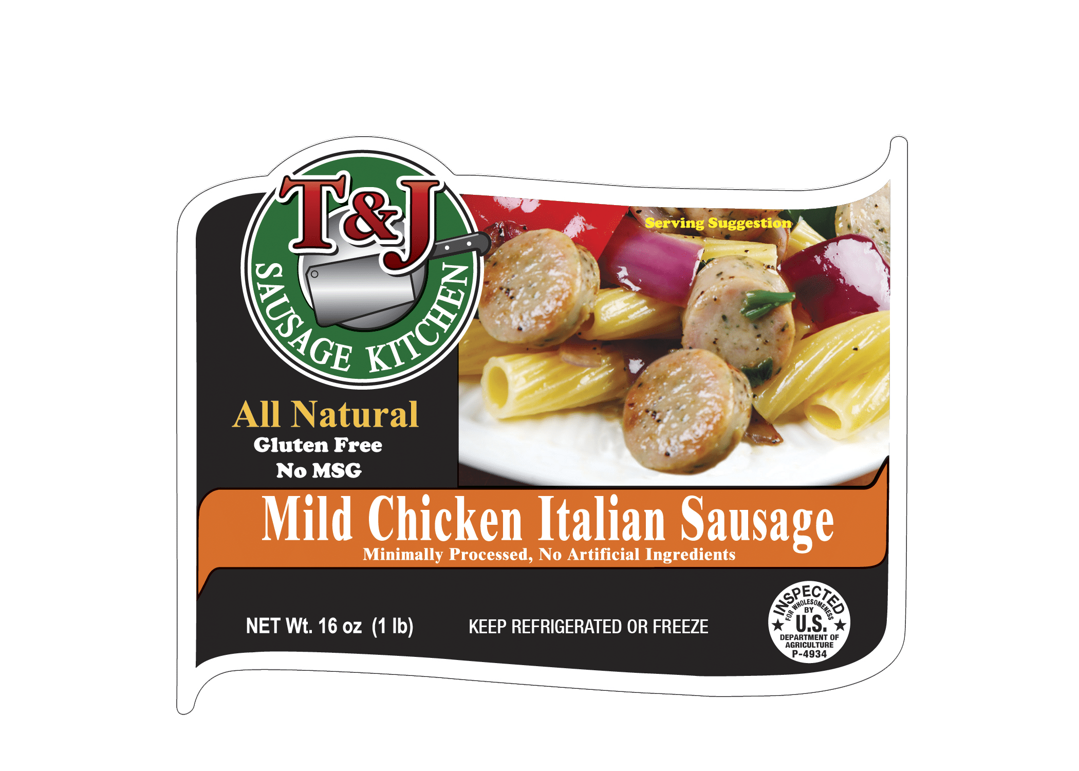 T & J Mild Chicken Italian Sausage