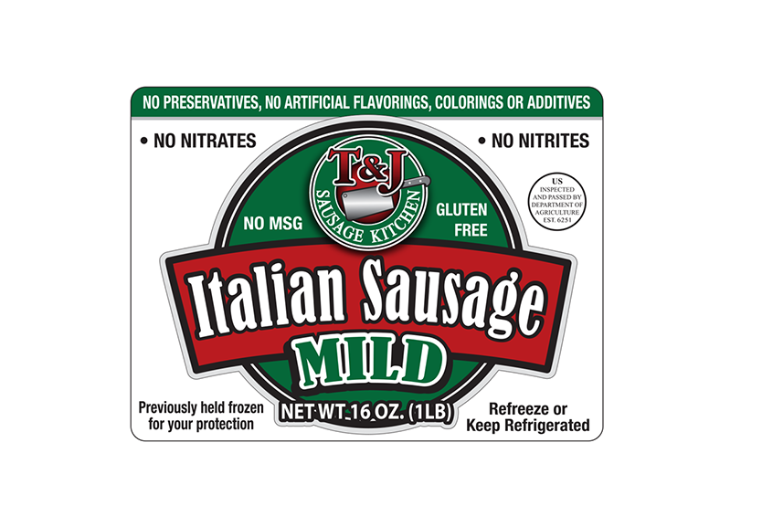 T & J Italian Sausage Mild (1 lb)
