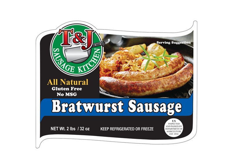 T & J Bratwurst Sausage (2 lbs)
