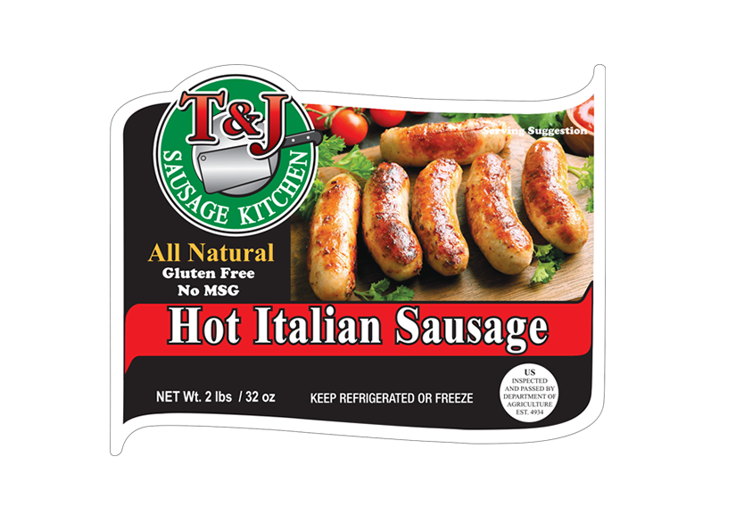 T & J Hot Italian Sausage (2 lbs)